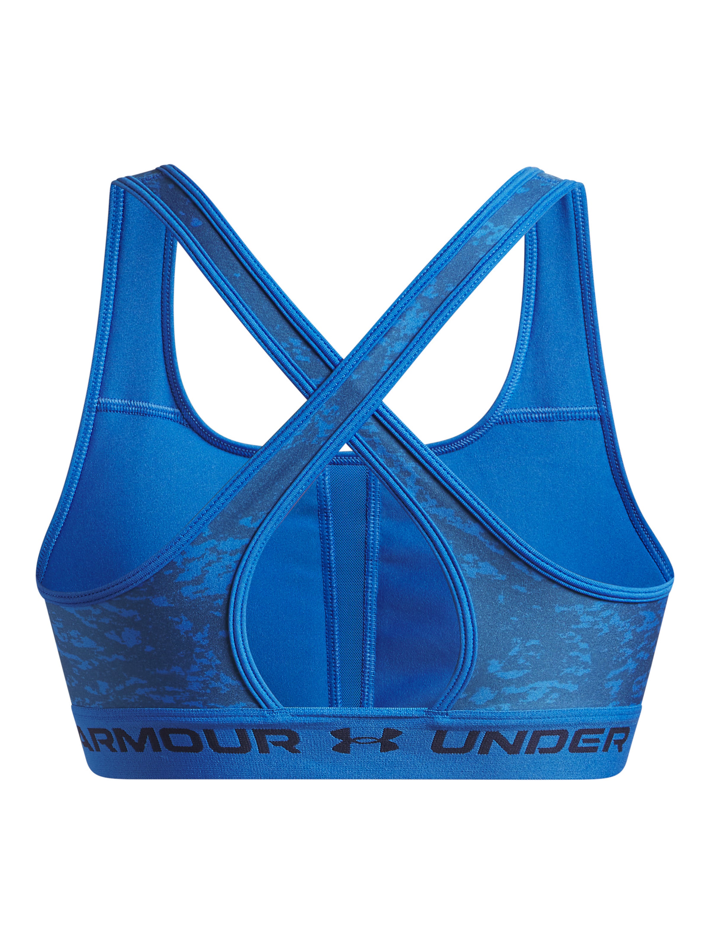 UNDER ARMOUR Bustier Sport bh ' Crossback Mid Print ' in Blauw