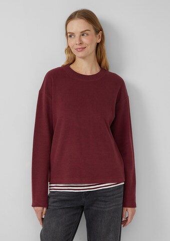 s.Oliver Sweatshirt in Rood: voorkant