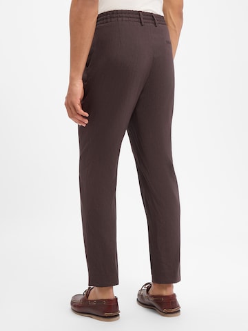 BOSS Regular Trousers with creases ' P-Perin ' in Brown
