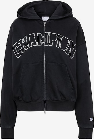 Champion Sweatjacke in Schwarz: Vorderseite