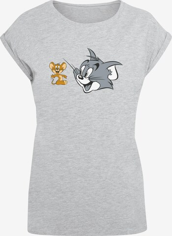 ABSOLUTE CULT T-Shirt 'Tom and Jerry - Simple Heads' in Grau: predná strana