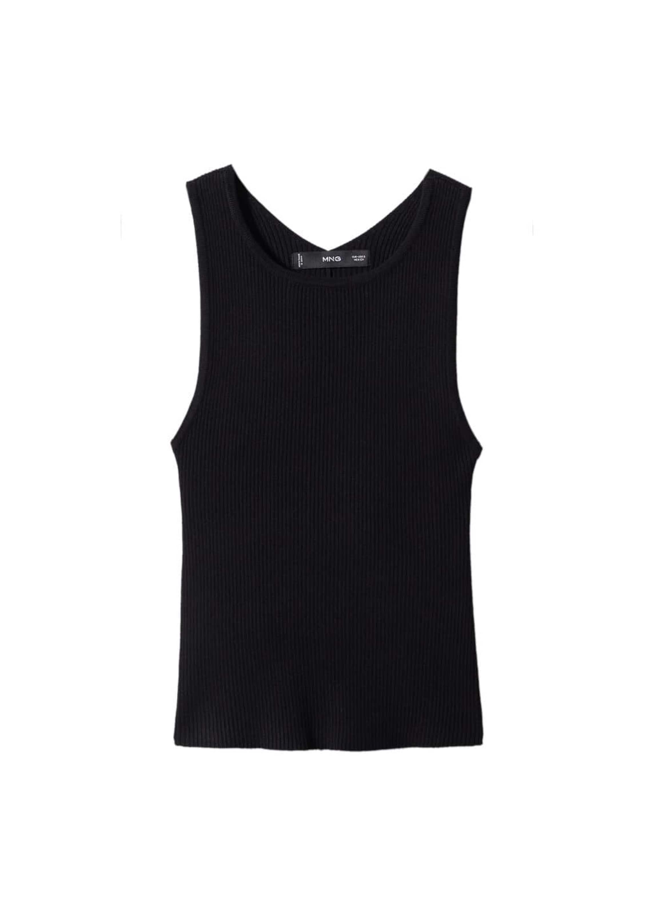 MANGO Top 'Pasi' in Schwarz: Vorderseite