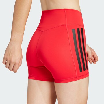 ADIDAS PERFORMANCE Skinny Sports trousers 'Optime' in Red