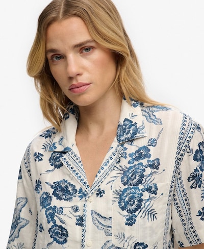 Superdry & Co Chemisier en M en crème / bleu, Vue avec produit