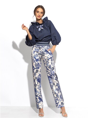 JIORO Bluse 'ASIA SKY' in Blau