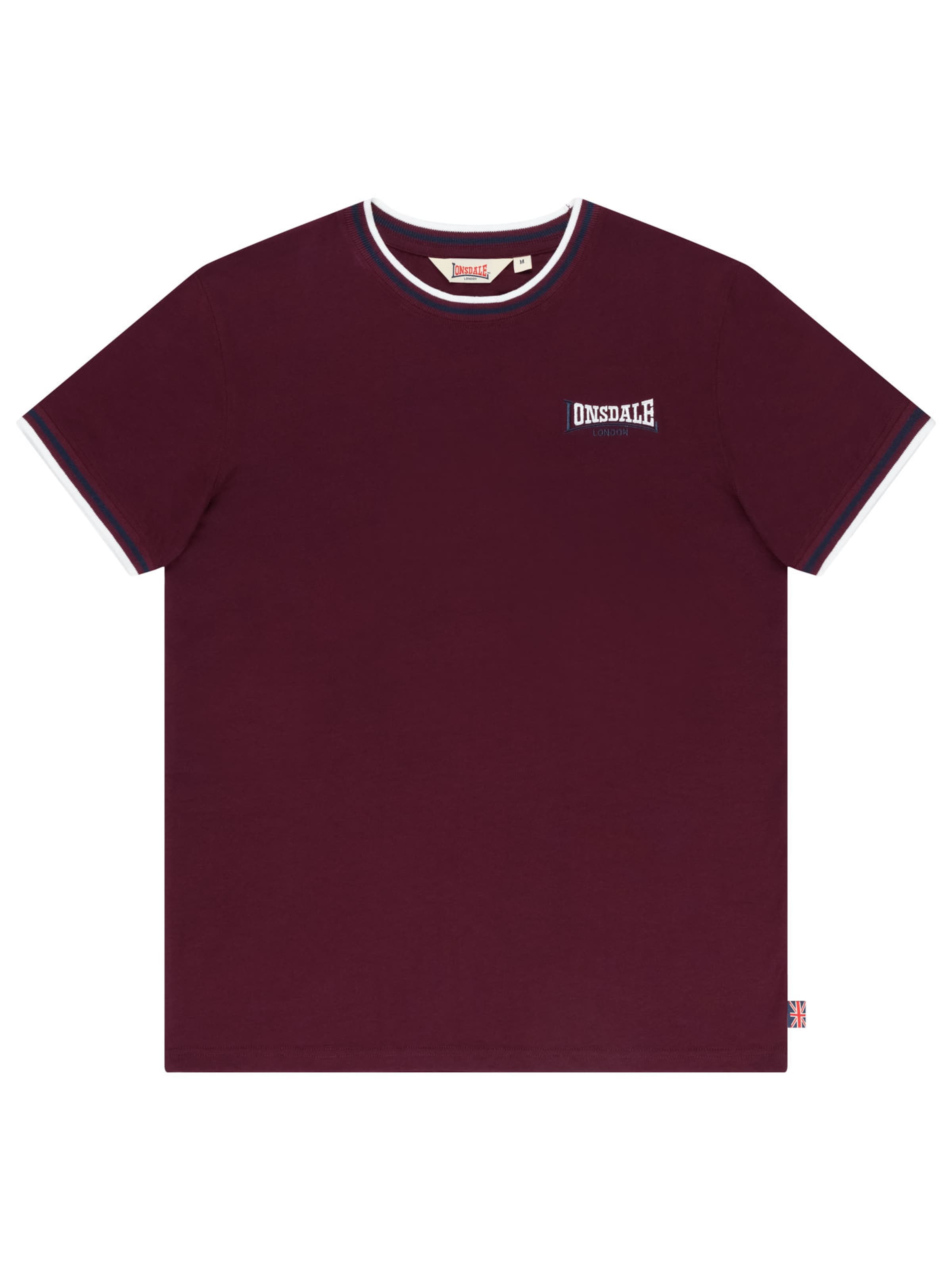 LONSDALE - Camiseta 'Quin' en rojo: frente