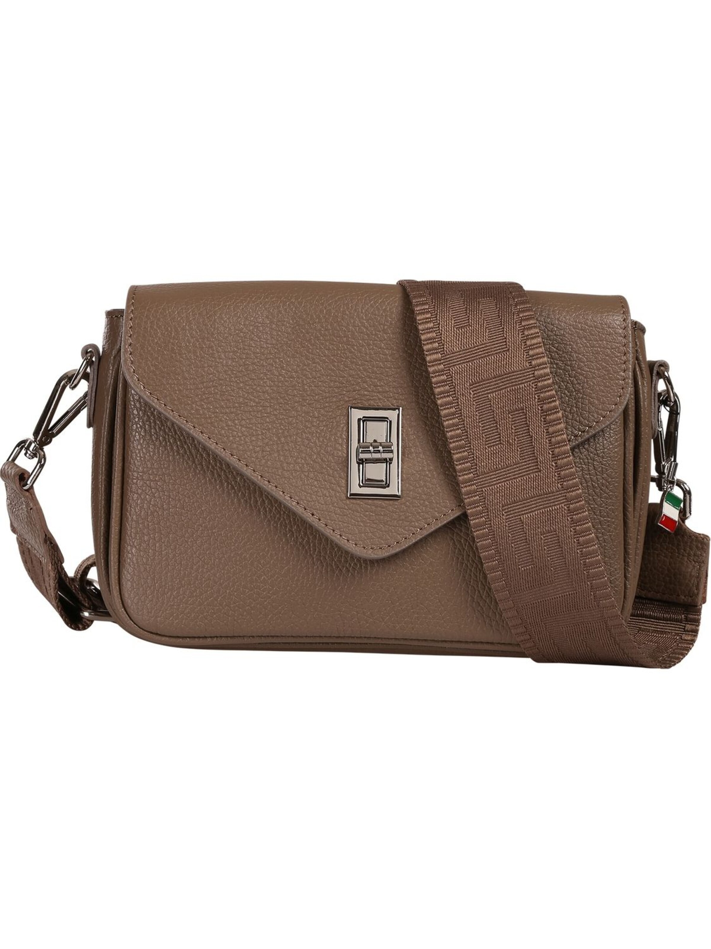 Borsa a tracolla di Florence in beige: frontale