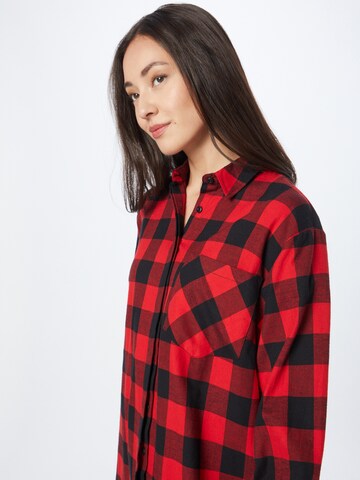 Urban Classics Shirt Dress in Red