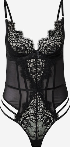 ABOUT YOU x hunkemöller - Body 'Rosanne' en negro: frente