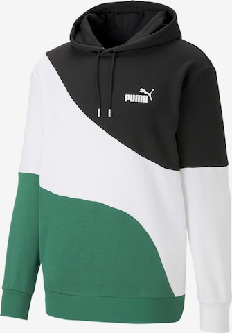 PUMA Sportsweatshirt 'Power Cat' in Groen: voorkant