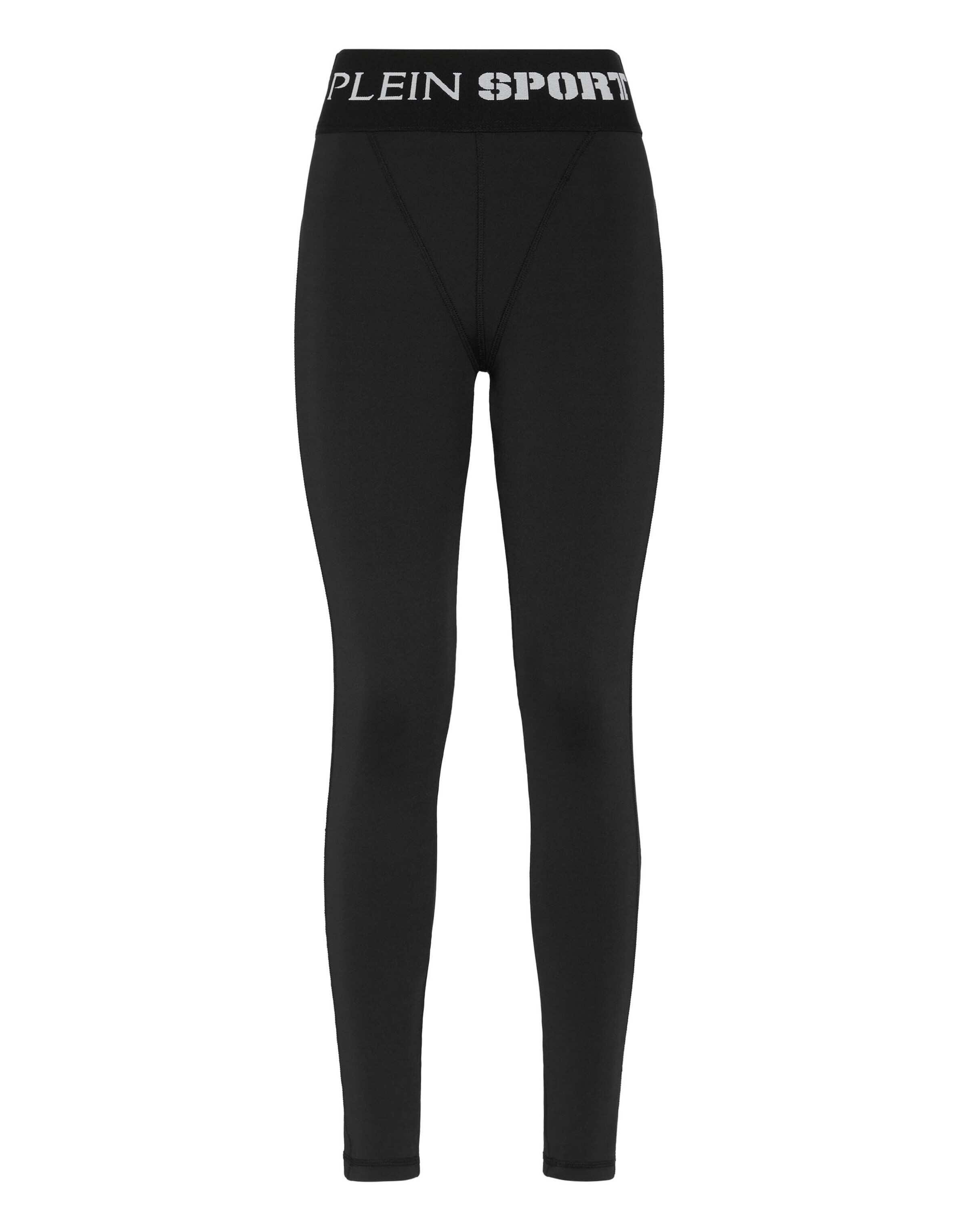 Plein Sport Skinny Sportbroek in Zwart: voorkant