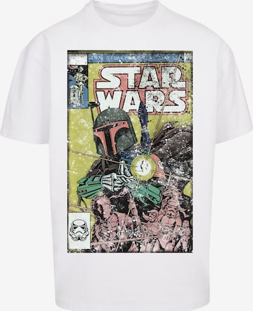 F4NT4STIC Shirt 'Star Wars Boba Fett Comic' in Weiß: predná strana