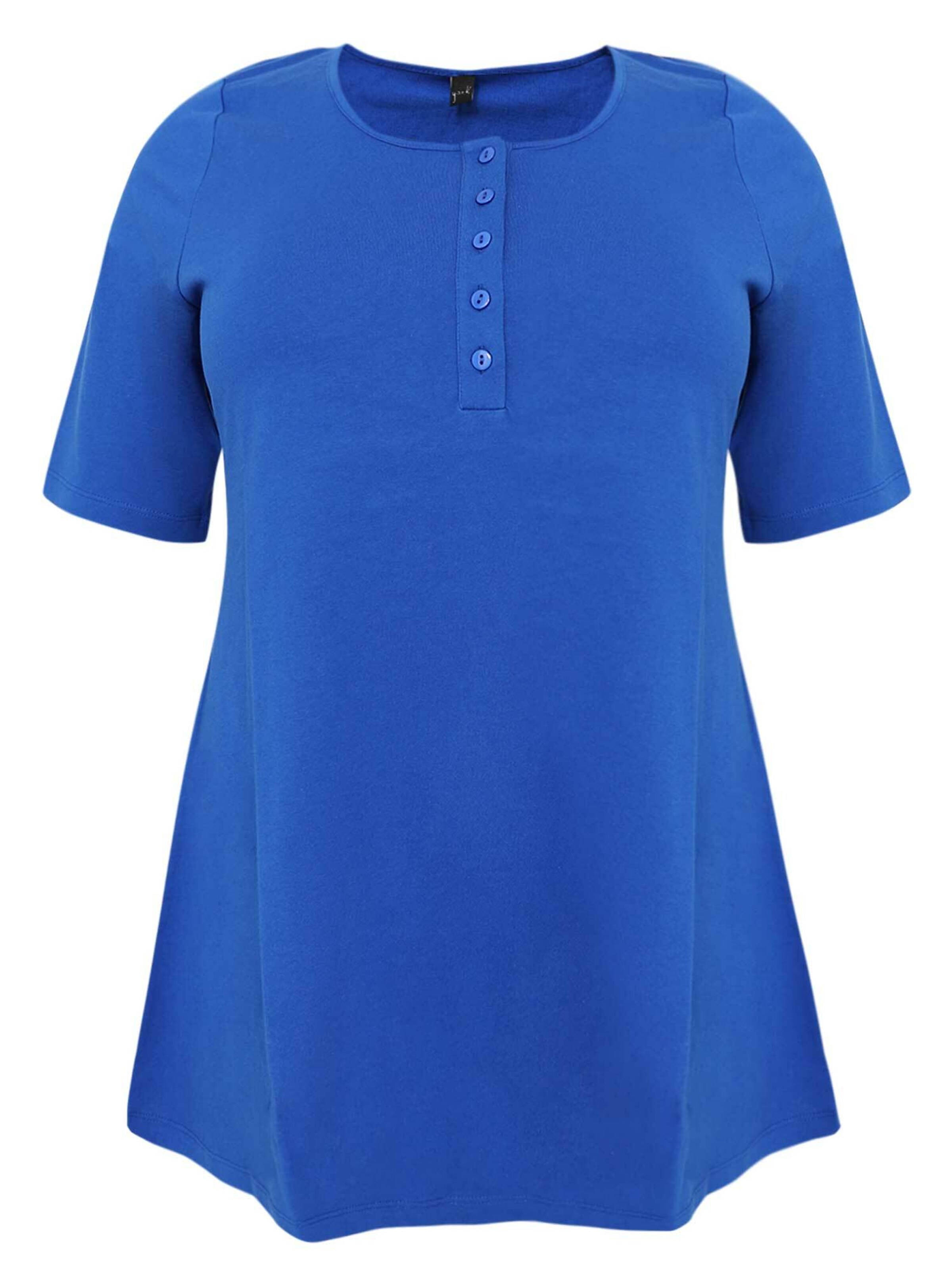 YOEK Tunic ' COTTON ' in Blue: front