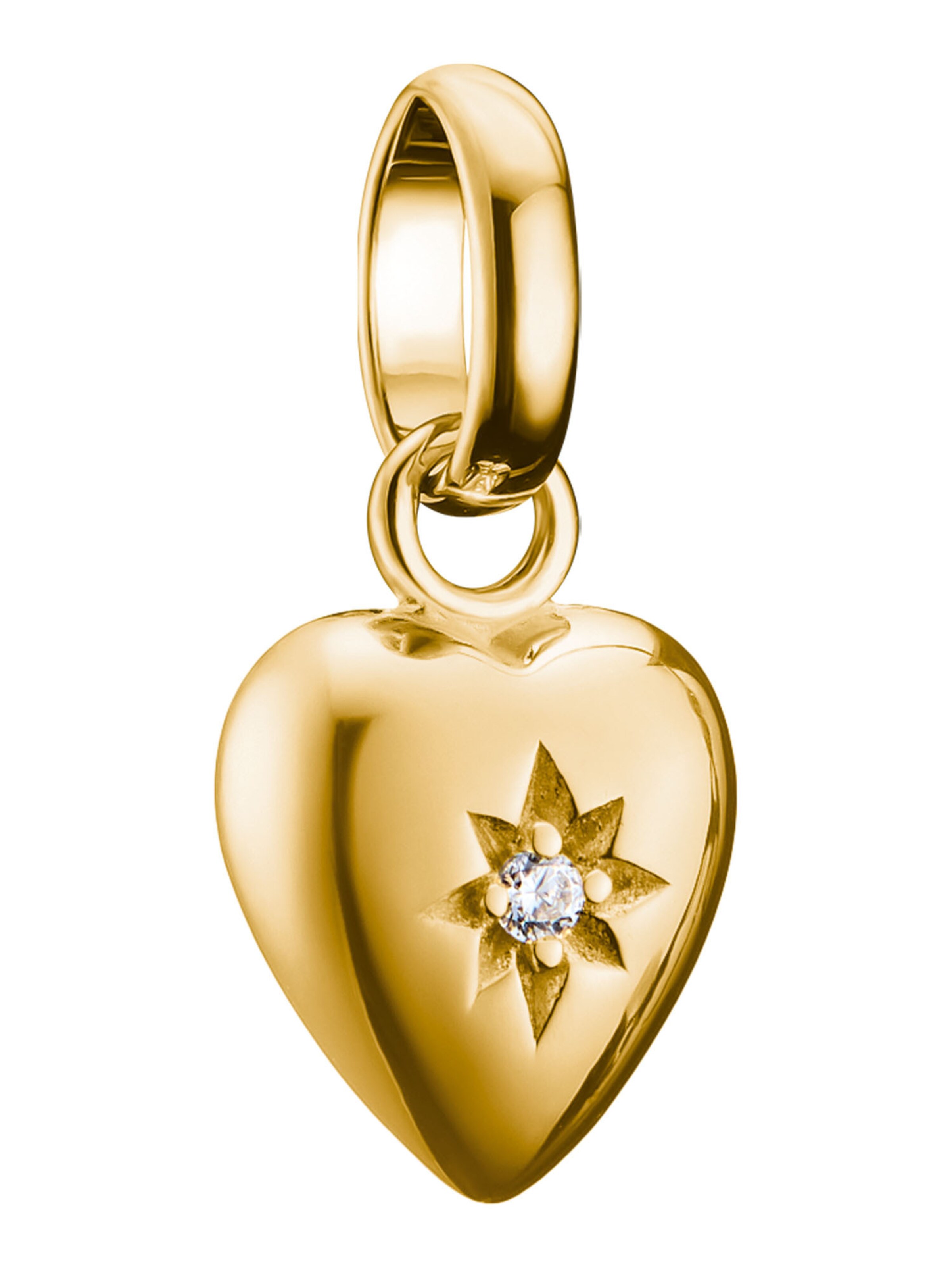 Thomas Sabo Anhänger 'Herz mit Stern' in Gold: Vorderseite