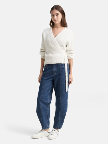 TOM TAILOR DENIM Strickjacke in Weiß