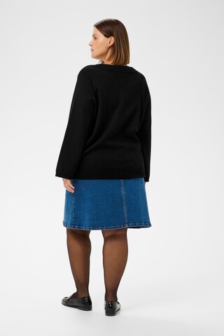 KAFFE CURVE Pullover in Schwarz