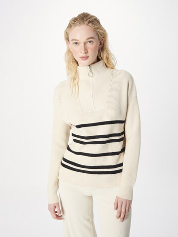 Pull-over 'Milo' b.young en beige : devant