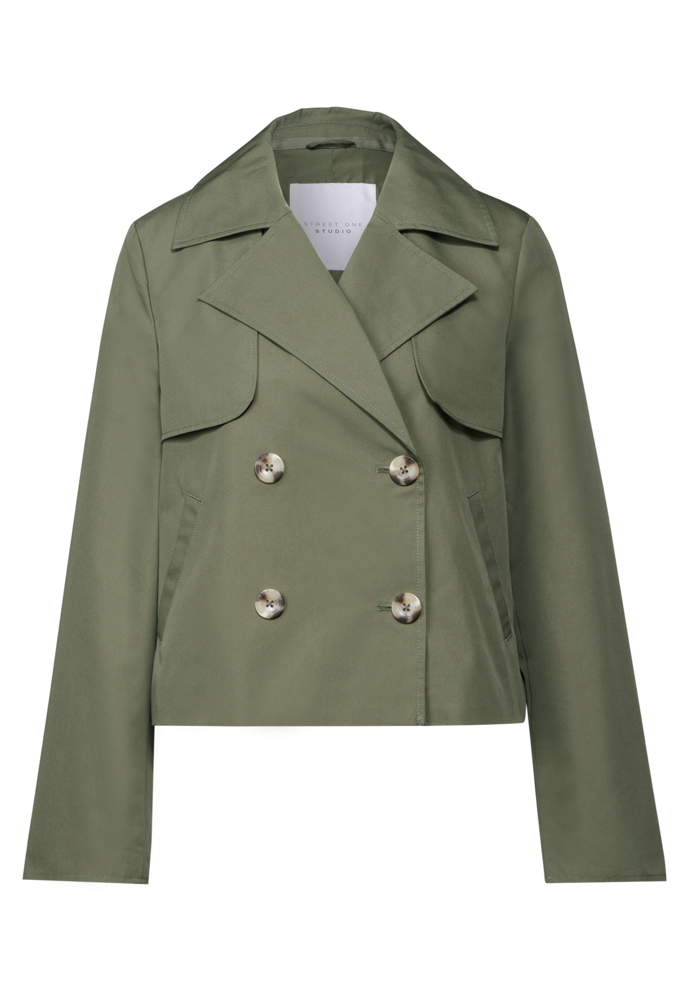 Street One Studio Between-Season Jacket in Green: front