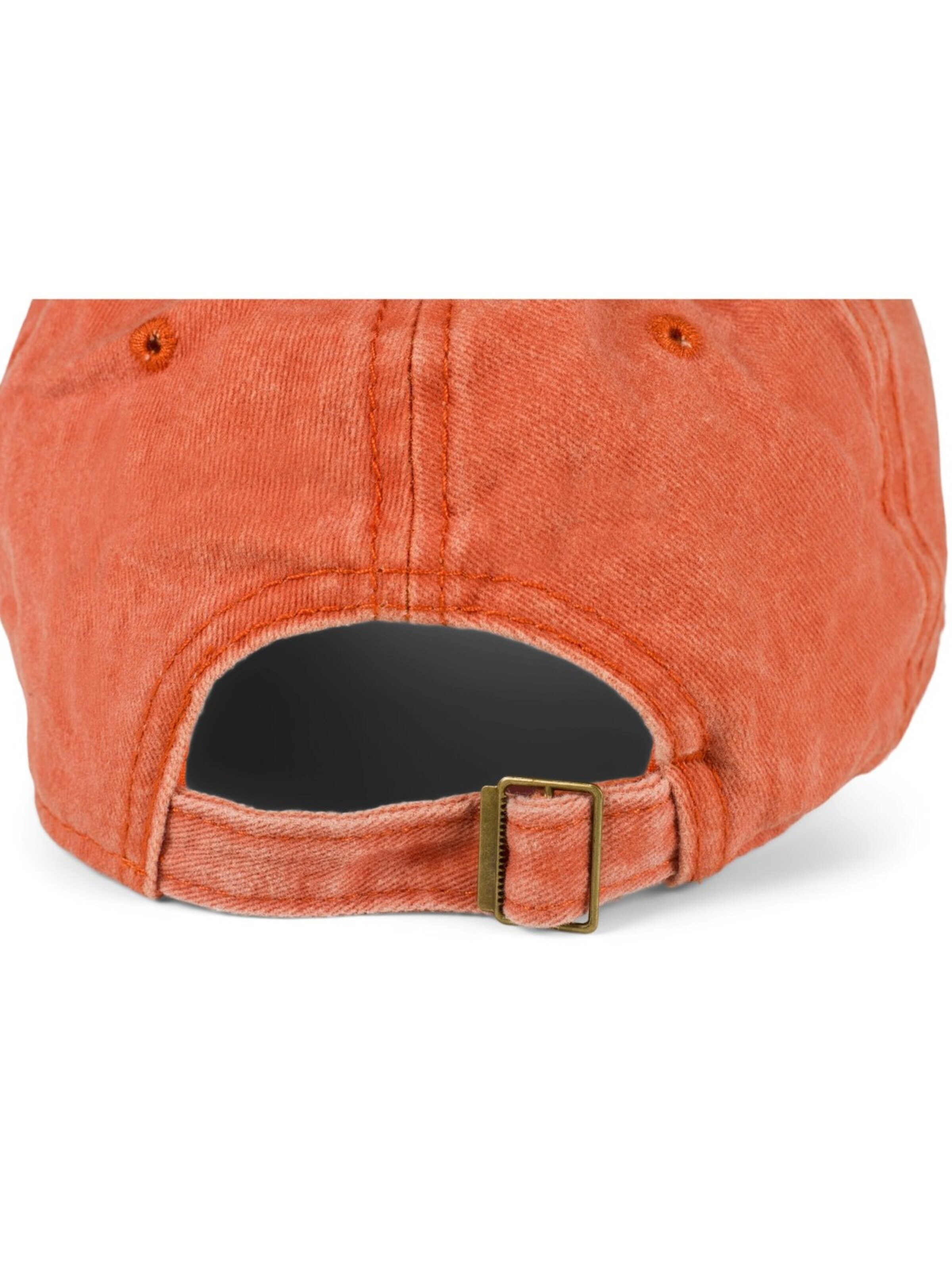 styleBREAKER Cap 'Vintage Baseball Cap Washed Used Look' in Orange