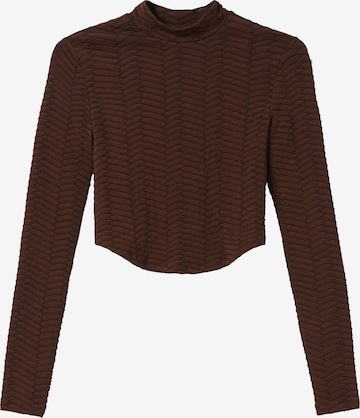 Bershka Shirt in Bruin: voorkant