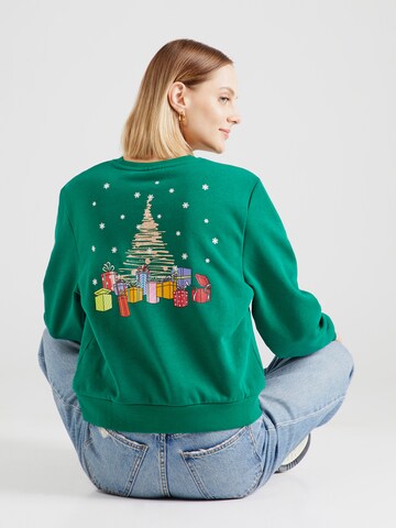 ONLY Sweatshirt 'ONLYDA' in Green: front