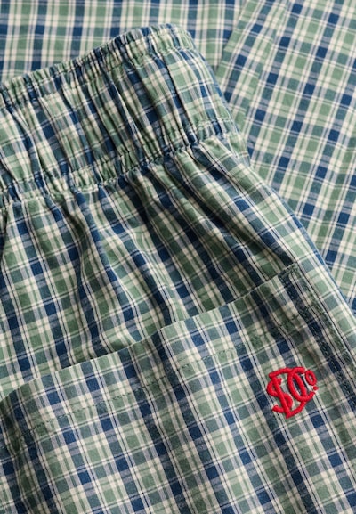 Superdry & Co Pantalon en bleu marine / jade / blanc, Vue avec produit