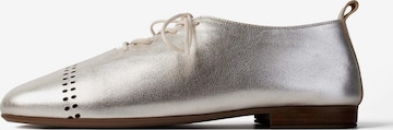 L37 HANDMADE SHOES - Sapato com atacadores 'SUNSETS WE REMEMBER' em prata: frente