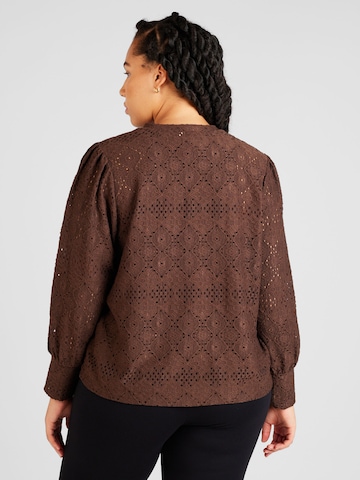 Object Curve Blouse 'FEODORA' in Brown
