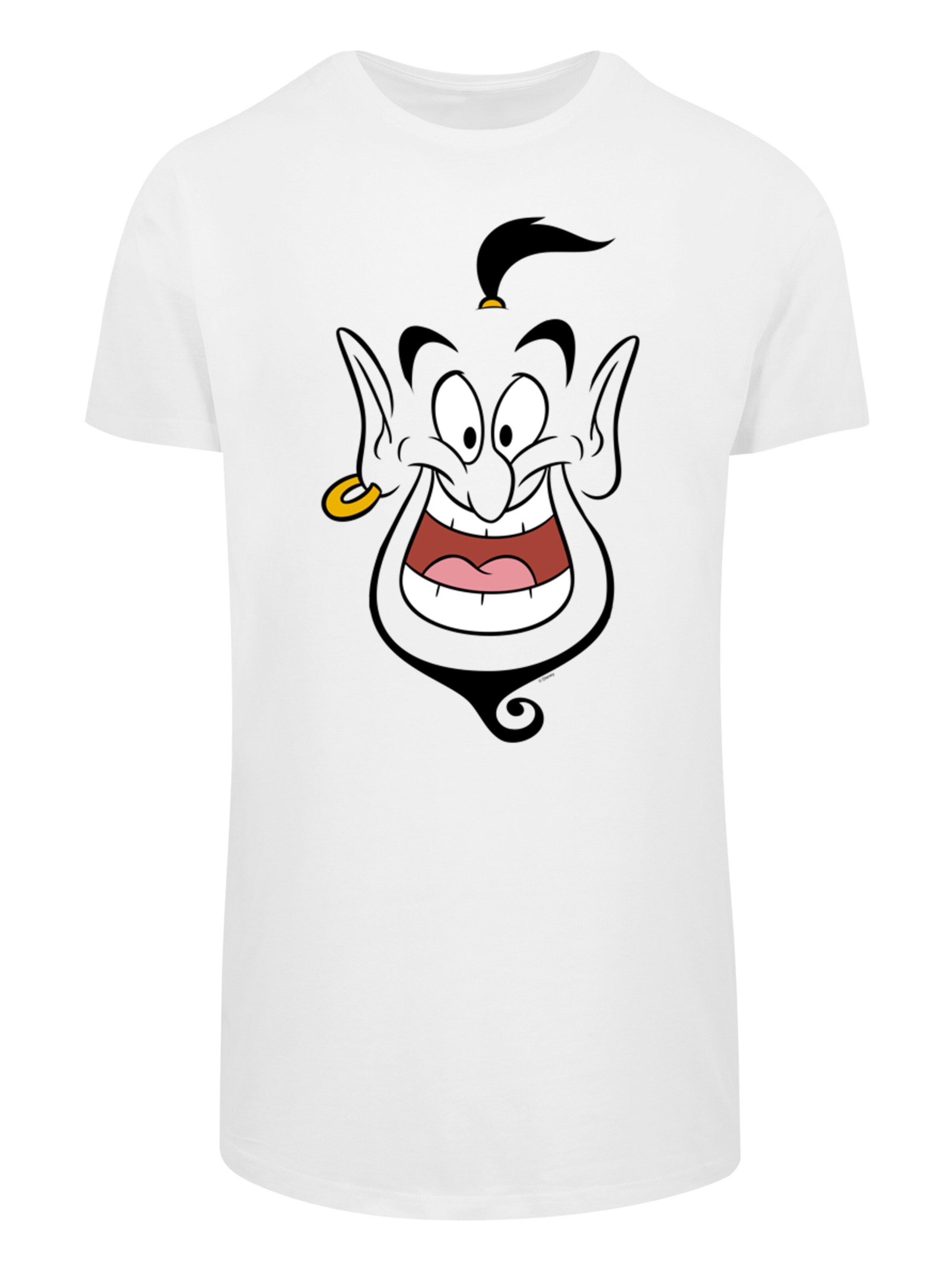 F4NT4STIC Shirt 'Disney Aladdin Genie Face' in White: front