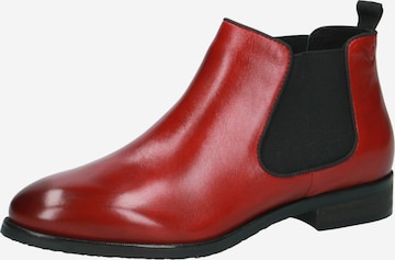 CAPRICE Chelsea Boots in Red: front