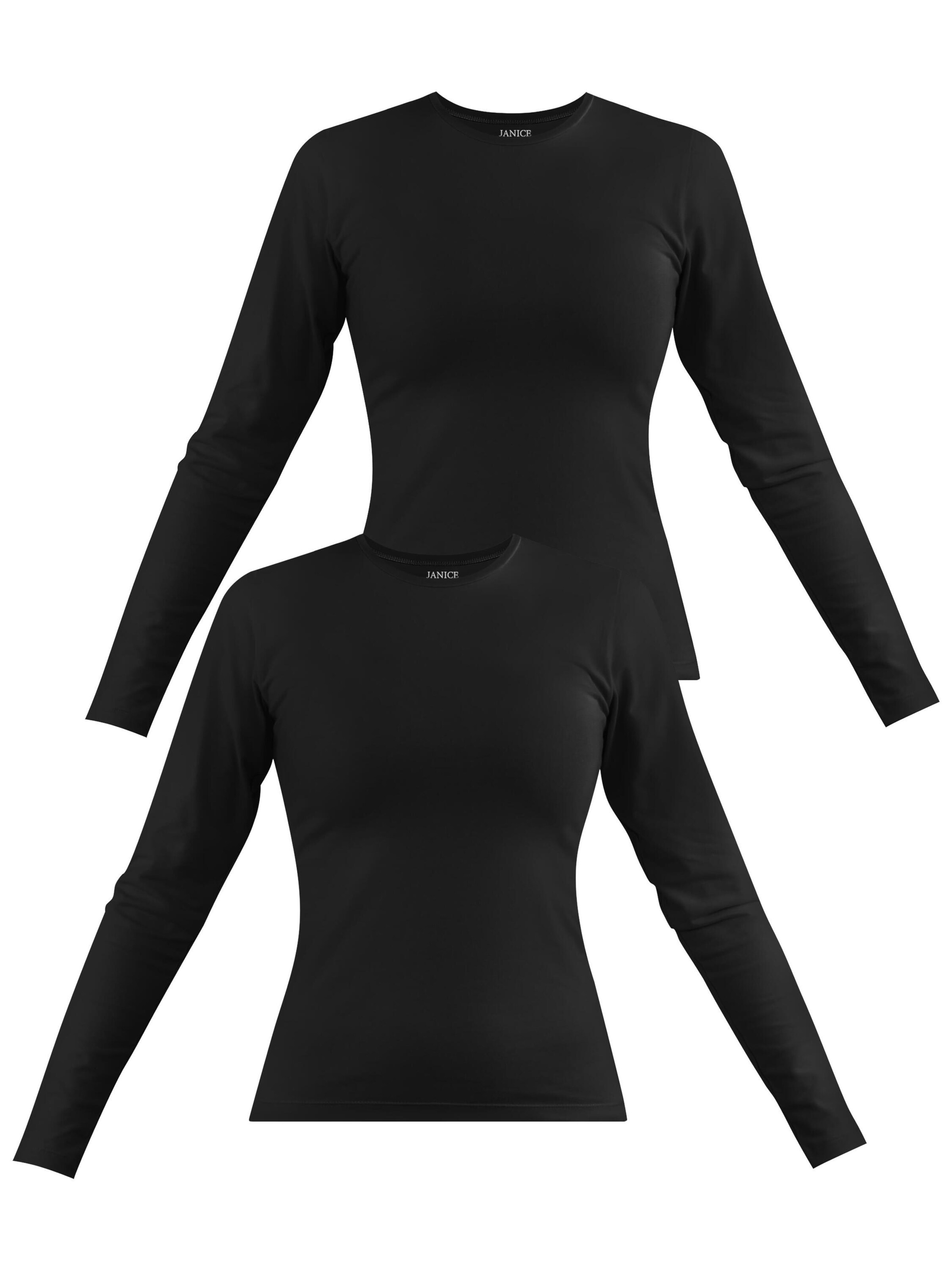 Janice Sweatshirt 'Niska' in Zwart: voorkant