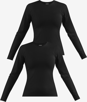 Janice Shirt 'Niska' in Schwarz: Vorderseite