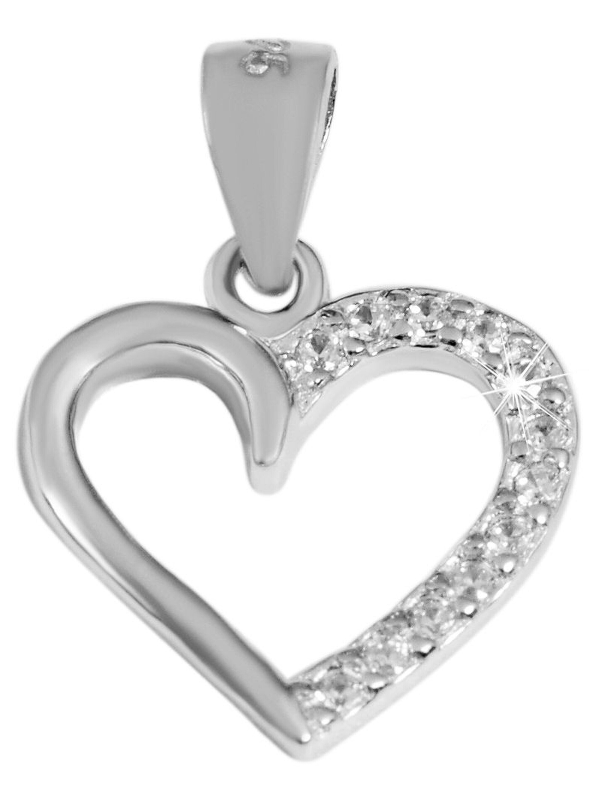 Akzent Jewelry Set '"Heleen" aus 925 Sterlingsilber, rhodiniert, langlebig' in Silver: front