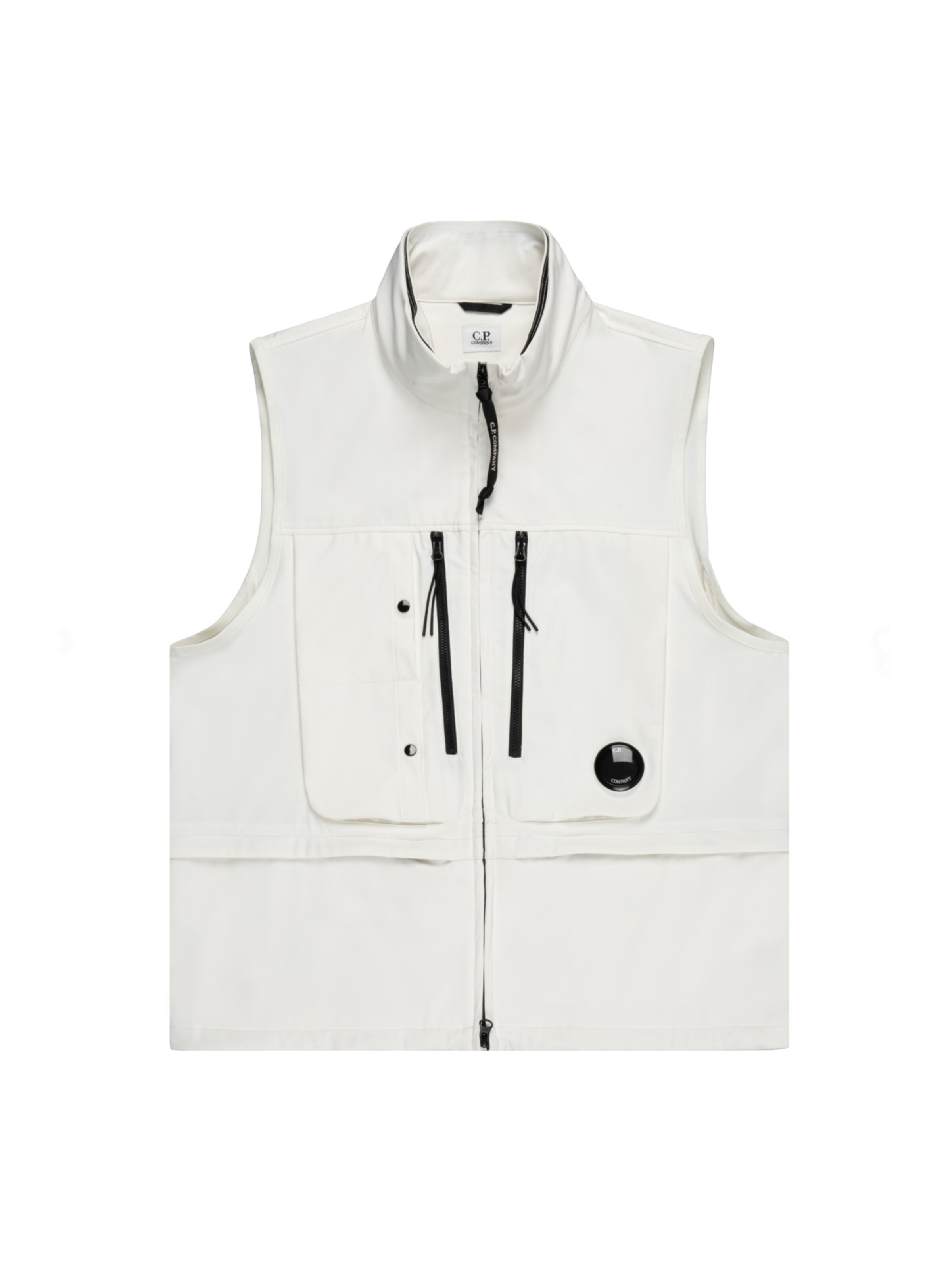 C.P. Company Weste in Weiß: Vorderseite