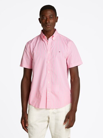 TOMMY HILFIGER Regular fit Button Up Shirt 'Flex' in Pink: front