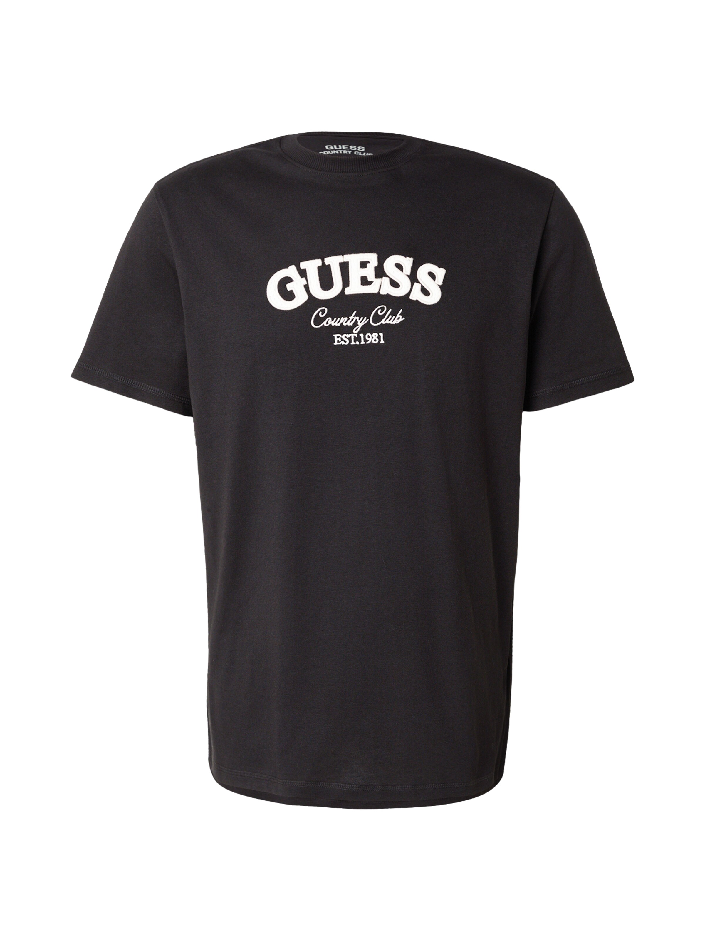 T-Shirt 'COUNTRY CLUB' GUESS en noir : devant