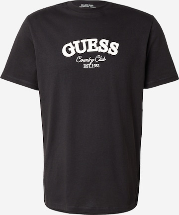 T-Shirt 'COUNTRY CLUB' GUESS en noir : devant