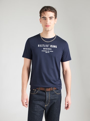 T-Shirt 'Austin' MUSTANG en bleu : devant