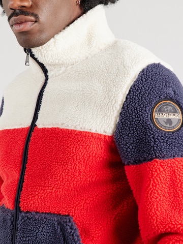 NAPAPIJRI Flisová bunda 'TARALGA' - Červená