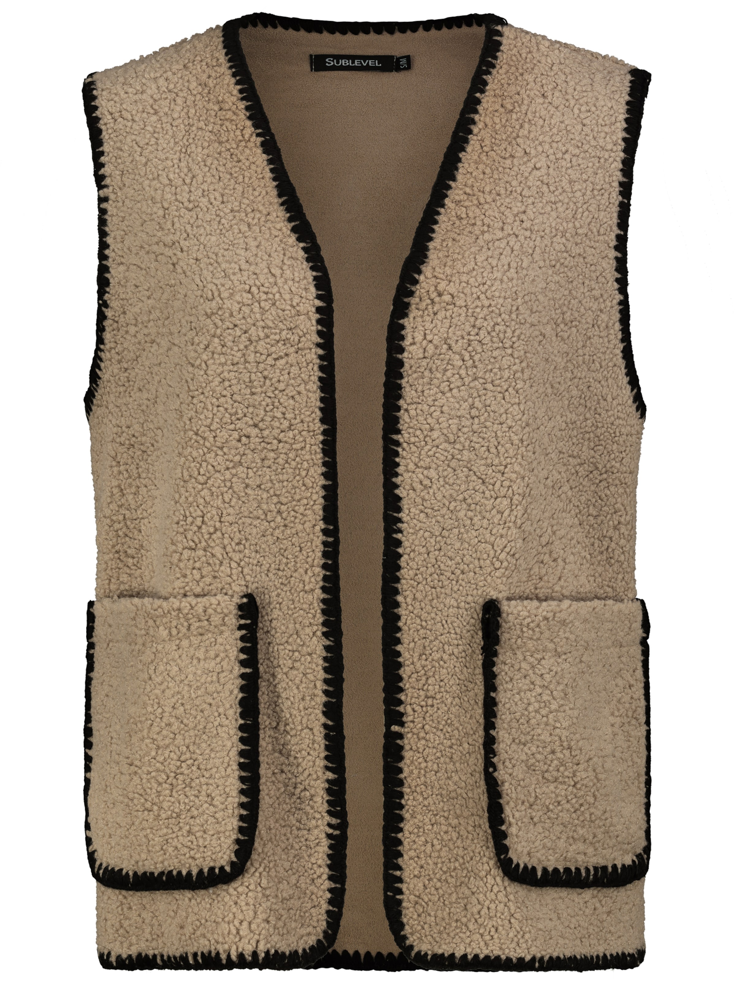 Sublevel Vest in Beige: front