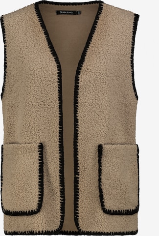 Sublevel Weste in Beige: Vorderseite