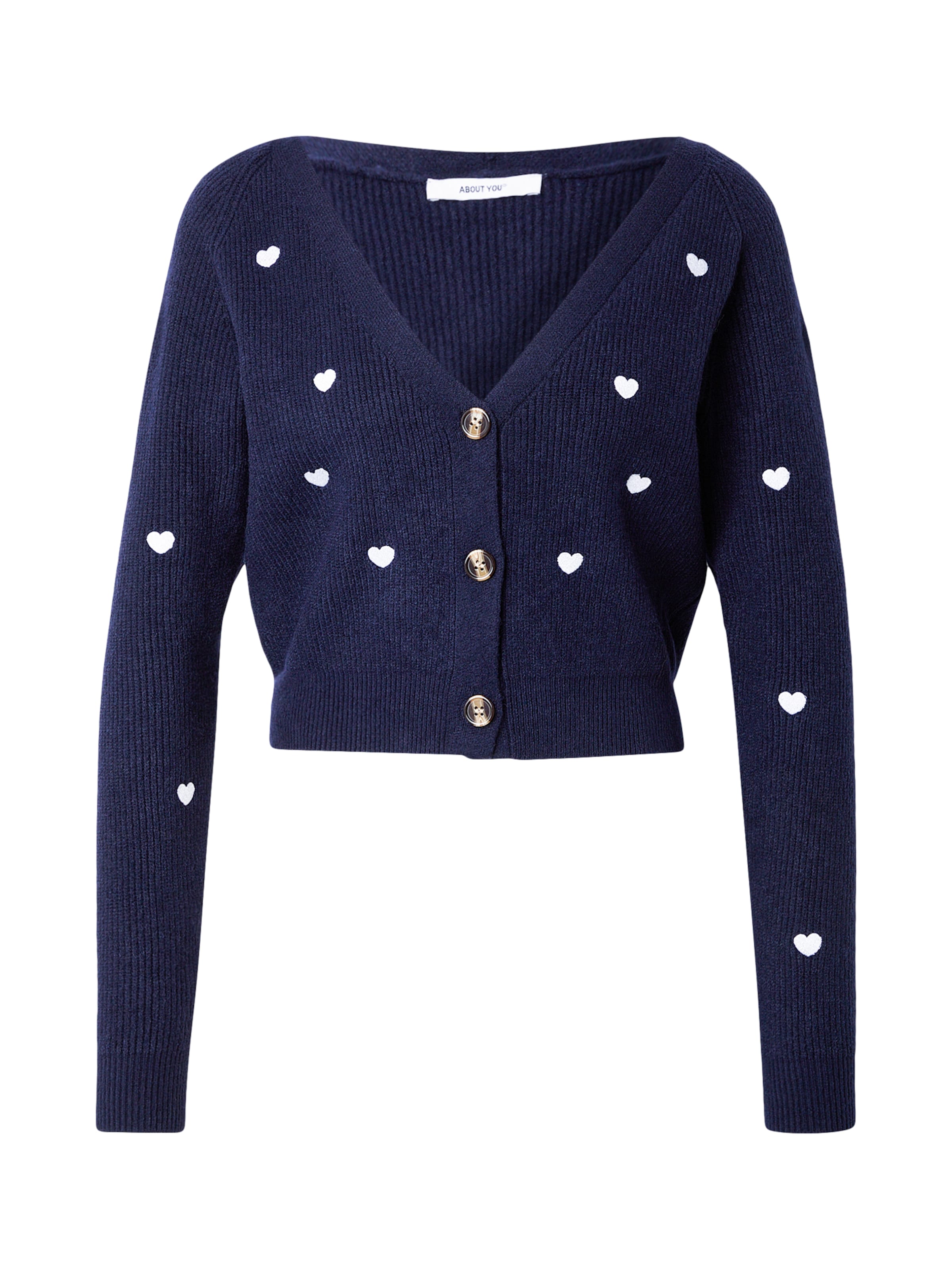 ABOUT YOU Pletena jopa 'Lana' | modra barva: sprednja stran