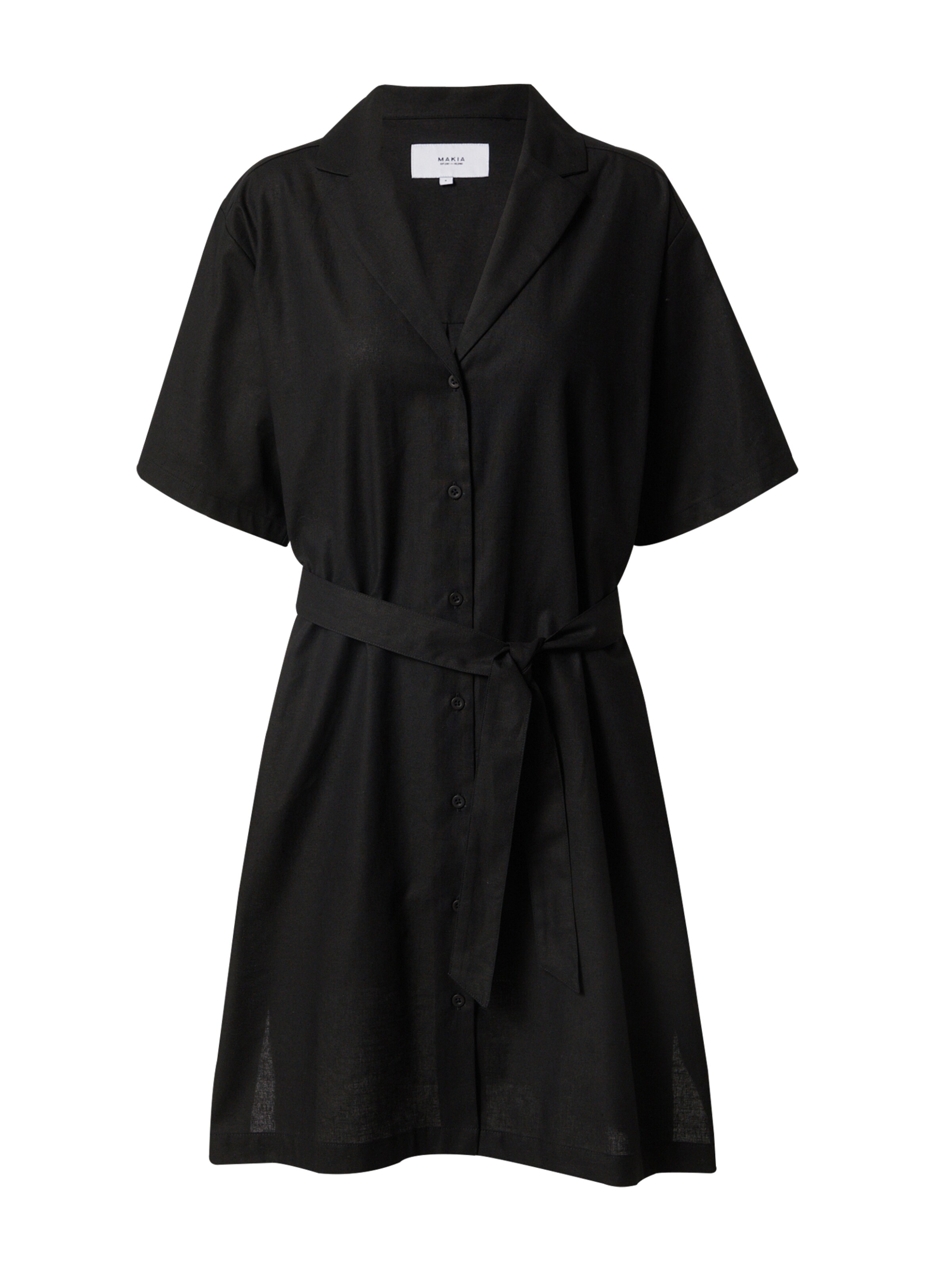 Robe-chemise 'Kiara' MAKIA en noir : devant