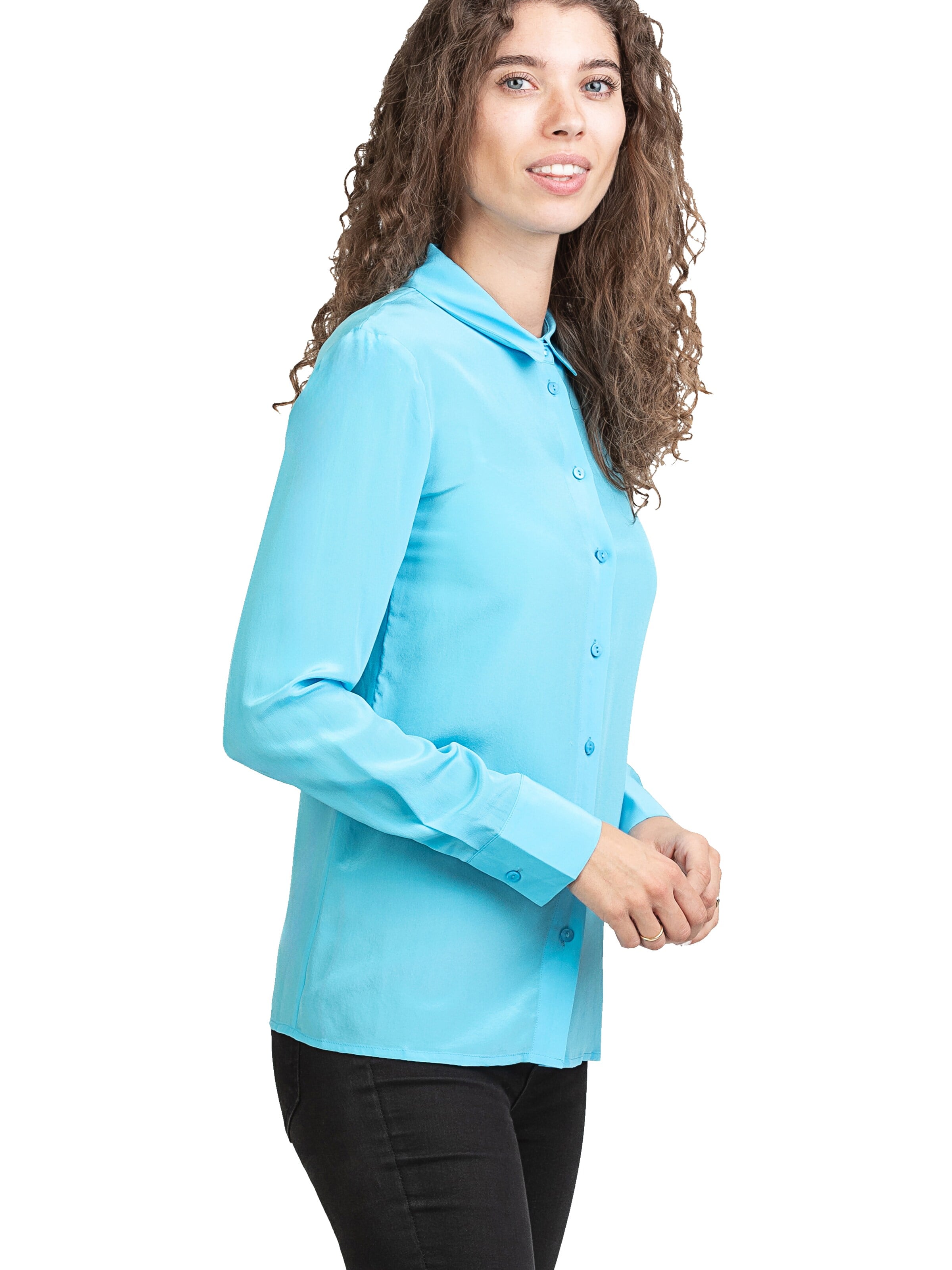 Camicia da donna 'Seidenbluse Collettoseta' di Posh Gear in blu