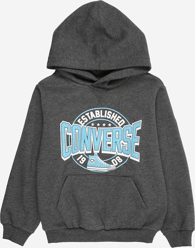 CONVERSE Sweater majica 'HERITAGE' u azur / antracit siva / bijela, Pregled proizvoda