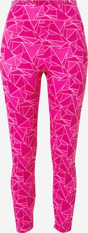 MIZUNO Skinny Workout Pants in Pink: front