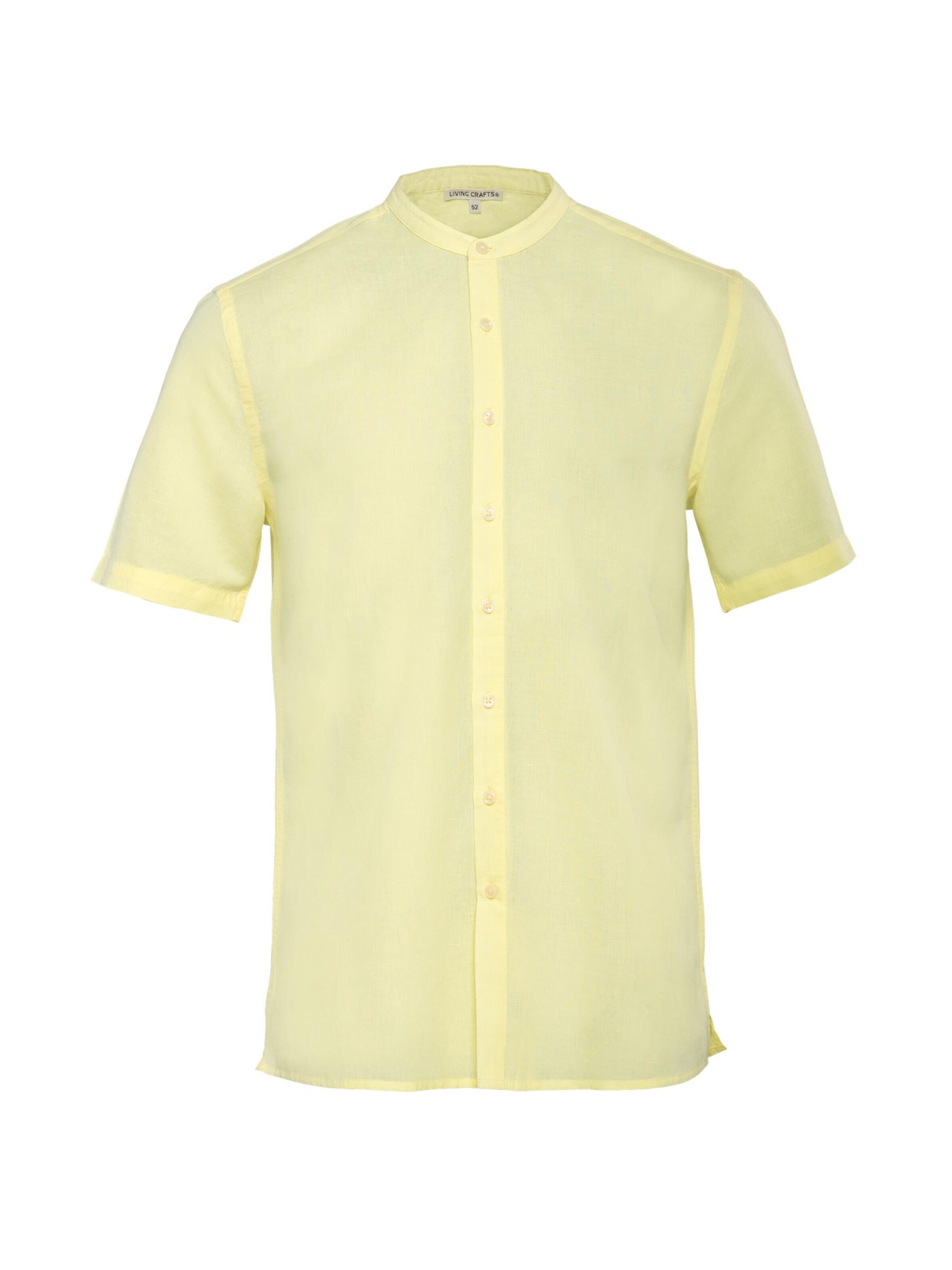 Living Crafts Regular Fit Hemd 'RUBEN'‌‌‌‌‌‌‌‌‌ in Gelb: Vorderseite