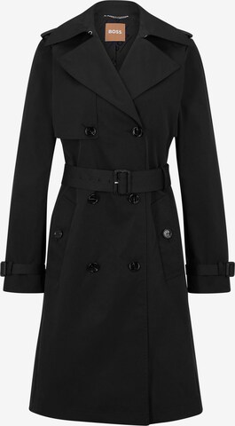 BOSS Between-Seasons Coat ' Conry ' in Black: front