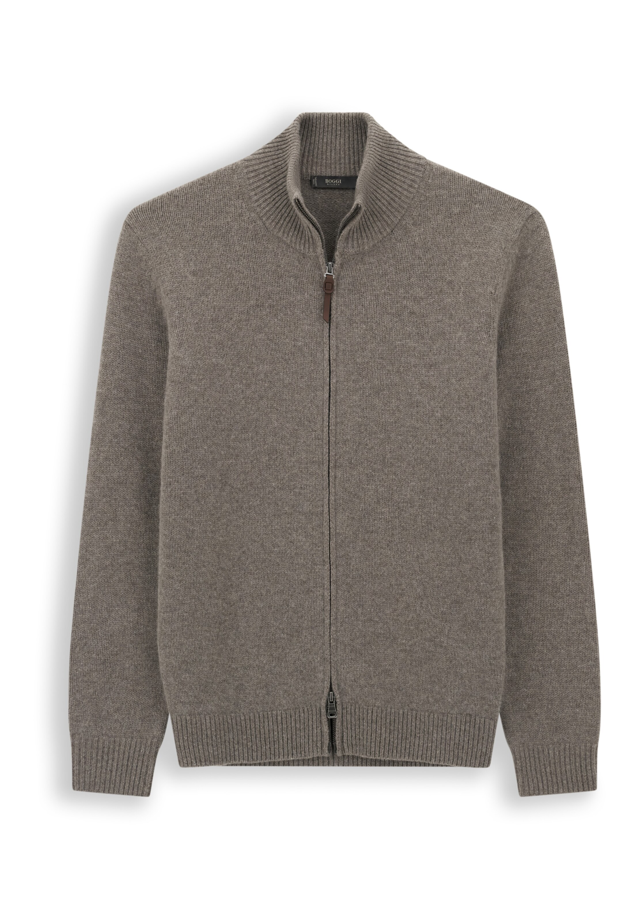 Boggi Milano Gebreid vest in Bruin: voorkant