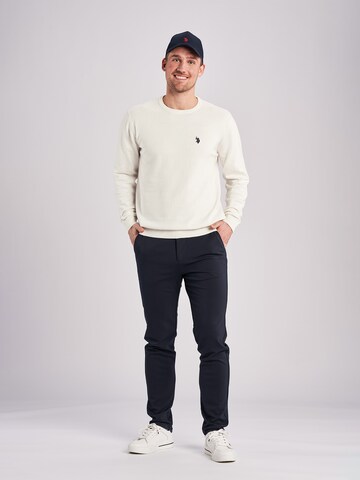 U.S. POLO ASSN. Pullover 'Adair' i hvid